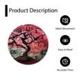 thumbnail image 4 of 12 Inch Wall Clock Battery Operated Silent Clock Decorative for Office, Kitchen, Outdoor, Living Room，Japanese Aged Red Leaf Maple Moss Garden Scenery in Autumn Design, 4 of 4