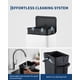 thumbnail image 5 of Yeshouse Cubo de basura de baño con tapa y cubo interior extraíble, cubo de basura pequeño de acero inoxidable de 15 litros con pedal, cubo de basura de metal para tocador, dormitorio, oficina, 5 of 8