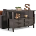 thumbnail image 2 of Allora Table Console en Bois Massif avec Tiroirs de Rangement Brun Hickory, 2 of 7