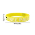 thumbnail image 2 of Pulsera Palestina Libre Pulsera Caucho De Silicona Joyería De Moda Amarillo, 2 of 5