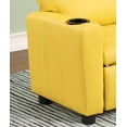 thumbnail image 5 of Triple Tree Leather Cup Holder Armrest kids Sofa, Yellow, 5 of 5