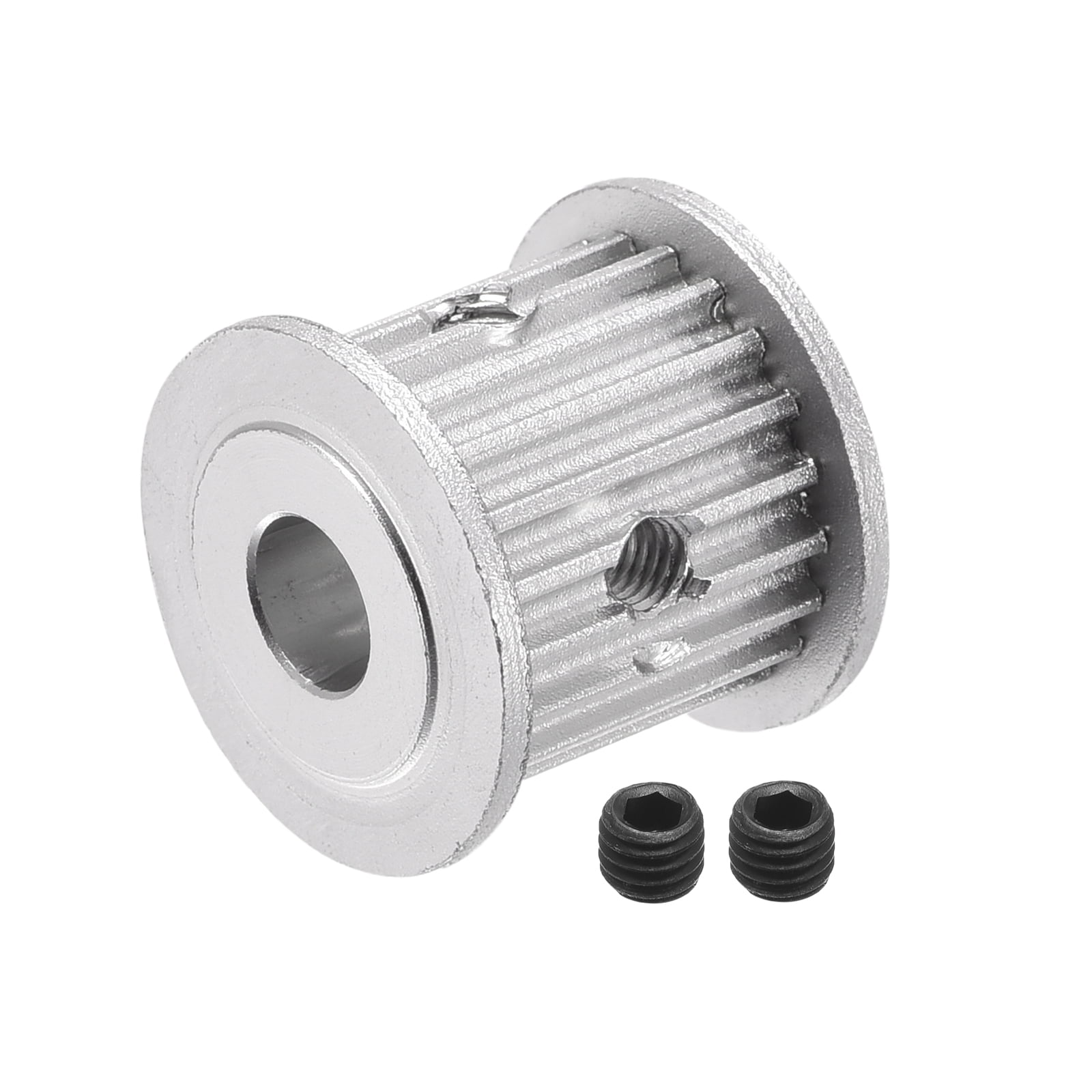 80 Teeth 5mm Bore Timing Pulley, Aluminium Synchronous Wheel Silver With M5 Screw For 3D Printer Belt Cnc Machine Z18eceb05351b3fee890bz