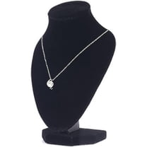 Velvet Necklace Jewelry Display Stand:3D Necklace Display Bust Mannequin Stand,Pendant Chain Chokers Necklace Holder,Necklace Display for Selling Home Storage (Black-3.5 * 6.1in)