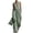 15#Cyan, variant on 2026 Women's Summer One-Piece Set Sleeveless V-Neck Tie-Front Solid Color Jumpsuit Wide-Leg Pants Set Casual Wear