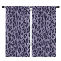 Blackout Kids Curtains,Leopard Pattern Purple Childrens Insulated Curtains Set Of 2,Bedroom Essentials,Toddler Room Decor 42"x84"