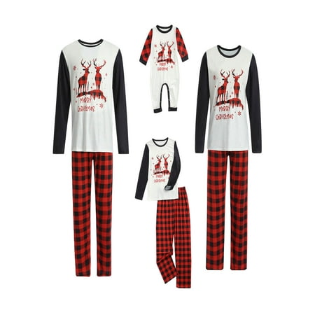 

Family Christmas Pjs Matching Sets Baby Christmas Matching Jammies for Adults and Kids Holiday Christmas Sleepwear Set