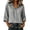 Gray-TOPS, variant on Invelree Womens Cotton Linen 3/4 Sleeve Shirts Button Down Casual Solid Color Blouses Summer Loose Fit Daily Wear Tops Gray M
