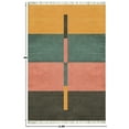 thumbnail image 3 of Casavani Cotton Dining Room Carpets Outdoor Patio Rug Home Decor Kilim, Multicolor 4x6 feet, 3 of 5