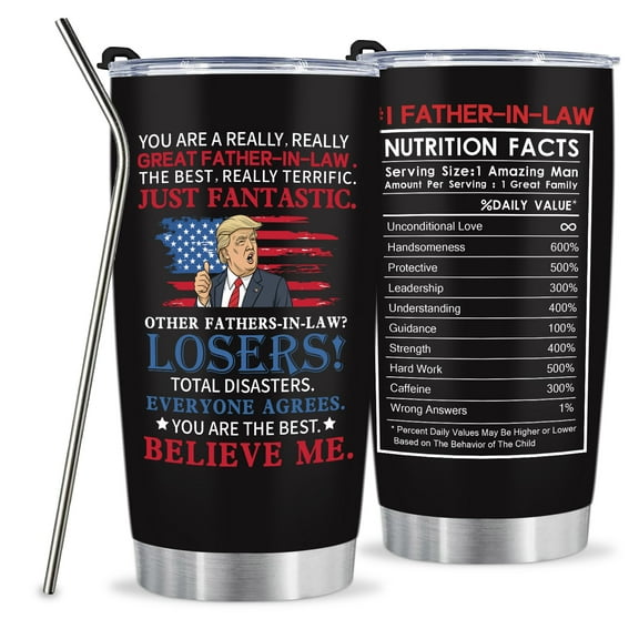 Gifts for Father in Law from Daughter Son in Law,Funny Father in Law Gifts for Fathers Day,20oz Father Tumbler Father in Law Gifts, Unique Father in Law Presents Ideas for Father on Birthday Christmas