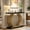 Black Gold, variant on Fnova 40" Console Table, Faux Marble Entryway Table, Narrow Sofa Table with Geometric Metal Frame, Modern Accent Table for Living Room, Hallway, Foyer