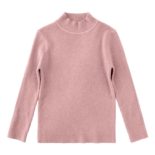 Chandail en Tricot pour Filles - Haut à Col Rond Confortable Adapté pour l'École Décontractée Quotidienne et les Activités de Plein Air