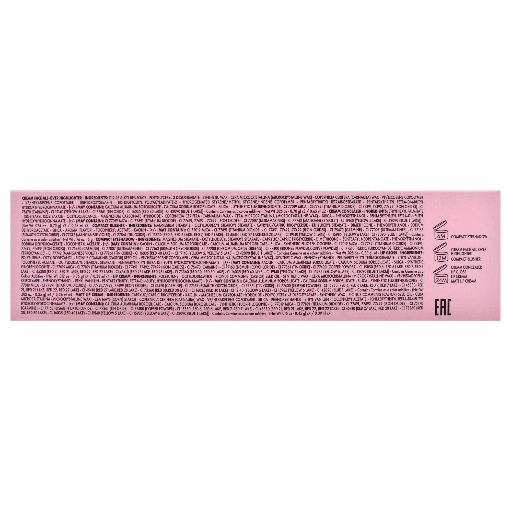 Pupa Milano Pupart M Make-Up Palette, Girls Makeup Kit, 002 Pink, 0.4 oz