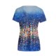 thumbnail image 5 of Blusa informal de encaje con cuello en V y mangas cortas con estampado en la espalda para adelgazar para mujer OAVQHLG3B Store  lin121212, 5 of 5