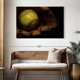 thumbnail image 3 of Elephant Stock Classic Softball Wall Art - Horizontal Canvas Wall Art - Living Room Wall Decor - Sports Canvas - Brown And Red Decor - 48" x 32", 3 of 8
