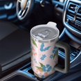 thumbnail image 6 of Floral 40oz Tumbler– Stainless Steel Insulated Tumbler with Handle and Straw, Large Capacity Travel Cup for Hot & Cold Drinks,Thanksgiving,Christmas, Spring,Flower, 6 of 6