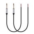 thumbnail image 2 of Hiebee Reemplazo De Enchufe Macho De 6,35 Mm A Cable Desnudo Extremo Abierto Ts 2 Polos Mono 1/4"" 6,35 Mm Conector Jack Cable De Audio Para Reparación De Cable De Altavoz De Micrófono (Paquete De 2 1, 2 of 5