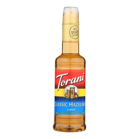 TORANI - Hazelnut Coffee Syrup for Flavoring Drinks - 12.7 FO, Case of 4