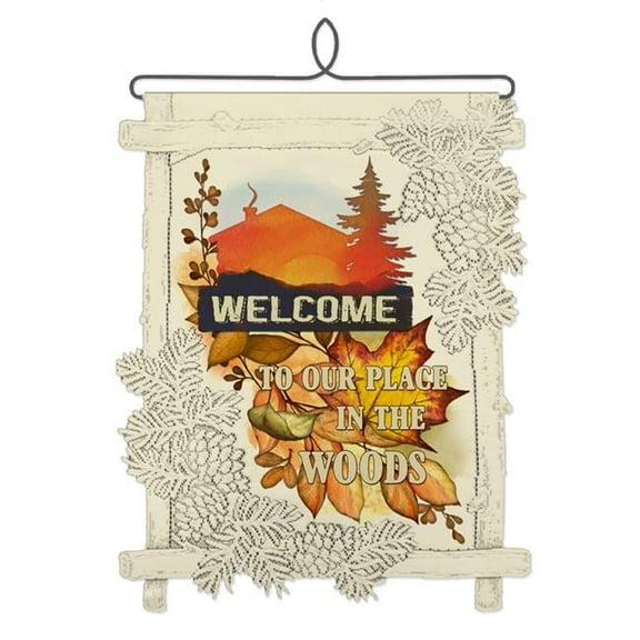 Heritage Lace WH70C-1170 Welcome Woods Wall Hanging Pattern, Cafe