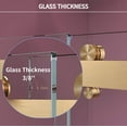 thumbnail image 3 of 68'' - 72'' W X 76'' H Double Sliding Frameless Shower Door With 3/8 Inch (10Mm) Clear Glass In Brushed Gold, 3 of 6