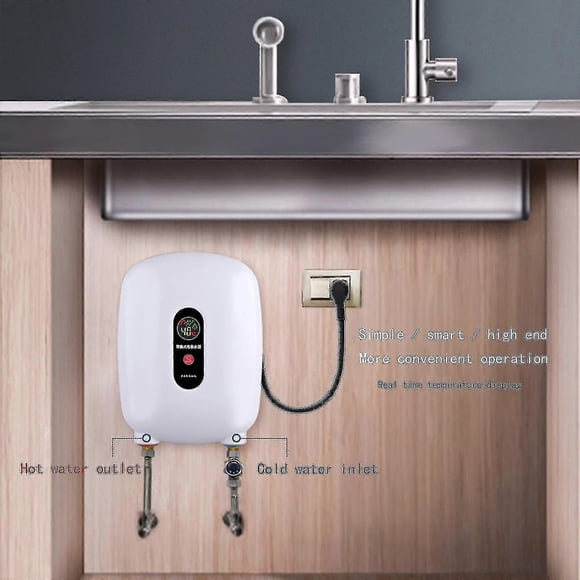 3000w Mini Water Heater 220v Electric Tankless Instant Hot Water Heater Thermostatic Washing Heating System For Home Kitchen Bathroom