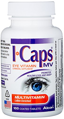 6 Pack Alcon ICaps Multivitamin Eye Vitamin &amp; Mineral Support 100 tablets
