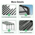 thumbnail image 4 of NETAJE 20'x20' Heavy-Duty Metal Carport with Enhanced Base & Galvanized Steel Roof for Car, Boats and Truck, 4 of 9