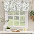 thumbnail image 2 of Green Leaves Curtain Valances for Windows, Kitchen Valance Window Treatments Panel 2 Pack, Summer Botanical Elegant Farmhouse Rod Pocket Short Curtains for Bathroom Bedroom 54 x 18 Inch, 2 of 8