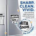 thumbnail image 2 of (2 Pack) Wichita Cowtown Magnets - Kansas Souvenir - Fridge Magnets - 5" On Longest Side - Premium Magnet - for Cars, Refrigerators, Toolboxes, Lockers - Made in USA - MAG18657, 2 of 7