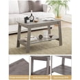 thumbnail image 7 of Garvee 31.5 Inch Coffee Table with 2-Tier Storage – Modern Industrial Farmhouse Coffee Table for Living Room, Compact Durable MDF & Particle Board, Easy Assembly, Black Center Table, 7 of 7