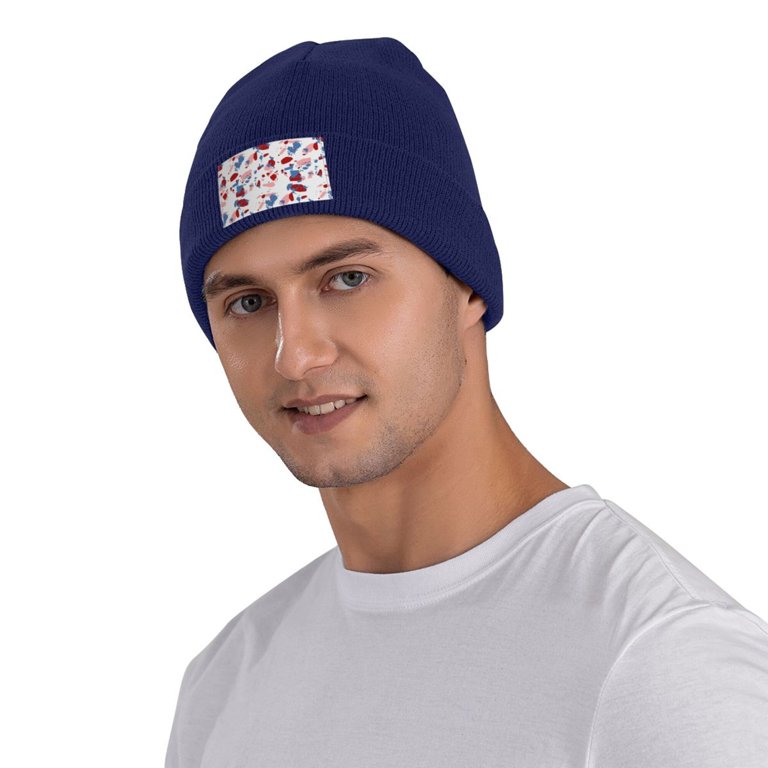 ZICANCN Colorful Terrazzo Stone Texture Knit Beanie Hat, Winter