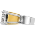 thumbnail image 5 of 14K Two-Tone Ibgoodman Men's Polished And Cut-Out 2-Row 1 Carat Aa Quality Diamond Ringsize 10 (Width 11.03) - Jbsp, 5 of 5