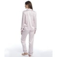 thumbnail image 2 of REVEAL Blush Washed Satin Long Ultra-Soft Pajama Set, US Large, UK Large, NWOT, 2 of 2