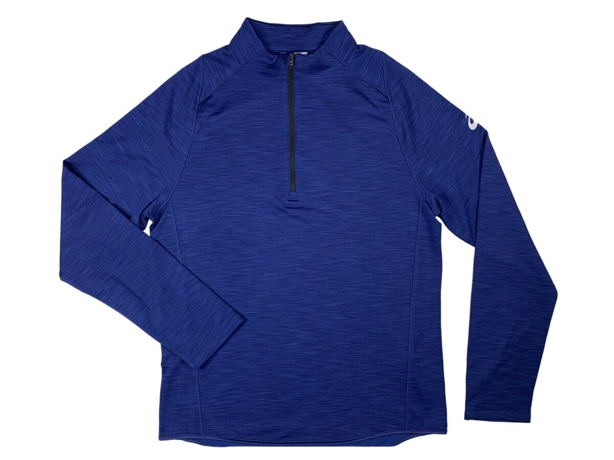 ASICS - ASICS Mens Spacedye Jersey 1/4 Zip Pullover Running Shirt Blue ...