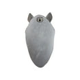 thumbnail image 4 of Rhino Head Sculpture Wall Mount Art Silver Color, 4 of 5