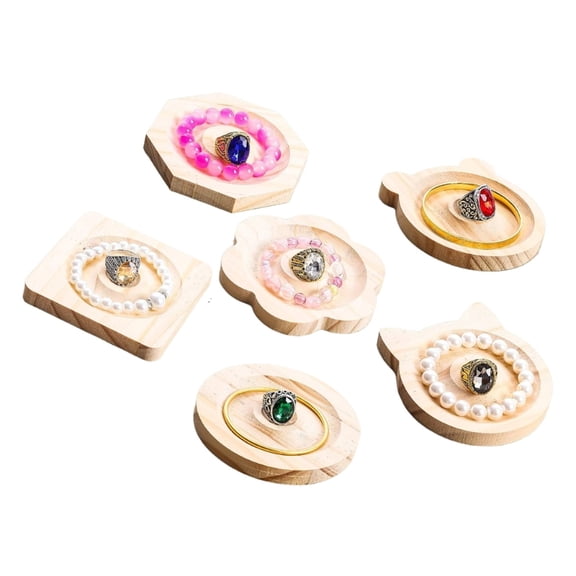 Round Wood Bead Organizers Sturdy Wood Bead Board Ideal for Arranging and Storing Bracelets and Accessories