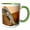 Green/White, variant on 3drose, Clarks Spiny Lizard, Sw Arizona - Us03 Jmc0002 - Joe and Mary Ann Mcdonald, 11oz Two-tone Yellow Mug