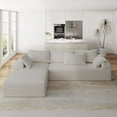 thumbnail image 4 of Miekor Furniture Modern Upholstered Sectional Sofa Couch Set,Modular 108" L Shaped Sectional Living Room Sofa Set With 6 Pillows,Free Combination Sofa Couch for Living Room,Bedroom(Left Chaise) B3A041, 4 of 8