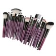 thumbnail image 5 of Paquete de 25 Pinceles de Maquillaje Macarena Pinceles Cosméticos para Bases Corrector de Rubor de Ojos Púrpura Negro, 5 of 5