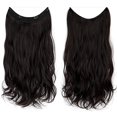 thumbnail image 2 of Halo Hair Extensions Curly Wavy Invisible Wire Extension Adjustable Fish Line Clip in Hairpiece 18 Inch for Women Heat-resistant Synthetic Fiber, 2 of 7