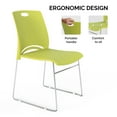 thumbnail image 5 of Ktaxon Stackable Chairs 4 Pcs, Plastic Stacking Chairs with Removeable Back for Wedding, Meeting, Conference, Commercial Use, Green, 5 of 7