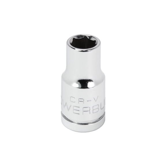 Powerbuilt 1/4 Inch Drive x 6 MM 6 Point Shallow Socket - 648283
