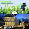 thumbnail image 4 of Morttic Solar Fairy Lights Outdoor ,Waterproof 98ft 300 LED Solar String Lights 8 Modes Dark Green Leather Wire Lights for Tree Garden Patio Wedding Party Yard Christmas Decor Multicolor, 4 of 10