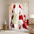 thumbnail image 3 of jejeloiu Cartoon Xmas Snowman Black Out Curtains,Happy New Year Curtains Pack of 2 (42x63 Each),Merry Christmas Bedroom Curtains For Kids,Super Cozy Room Decor, 3 of 6