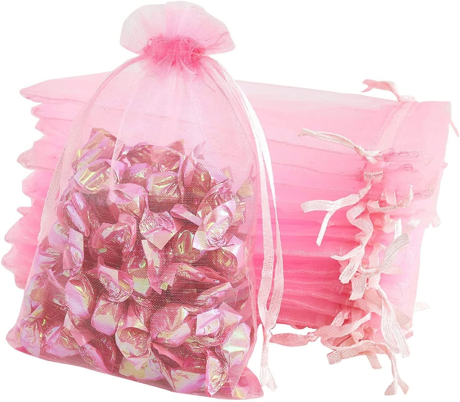 Amazon.com: Ableme Deco Pink Organza Bags 4x6 Inch (100 Pcs) Sheer Mesh  Gift Bags Drawstring Sachet Jewelry Bags Organza Medium Drawstring Pouch  for Wedding Favor, Party, Soaps, Baby Shower Gifts : Health
