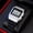 Silicone black silver, variant on Square Outdoor Watch for Men - Waterproof Digital Sports Watch with Silicone or Stainless Steel Band, Chronograph, Alarm
