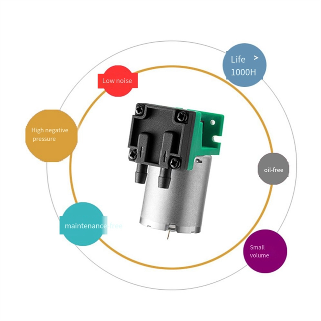 6V 1.6LPM Mini Vacuum Inflate Transmission Pump Diaphragm Air Pump VOC Sample Instrument