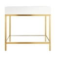 thumbnail image 4 of ANZZI Ventura 36 in. Console Sink in Brushed Gold with Matte White Counter Top, 4 of 8