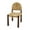 Light Brown Handmade Art Deco Geometric Square S/2 18"W, 34"H, variant on DecMode Wood Handmade Art Deco Lounge Chair with Woven Banana Leaf Seat, Cream, Set of 2