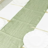 Efavormart 12" X 108" Accordion Crinkle Taffeta Table Runner - Sage Green - Perfect for Wedding ...
