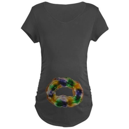 

CafePress - King Cake Maternity T Shirt - Maternity Dark T-Shirt